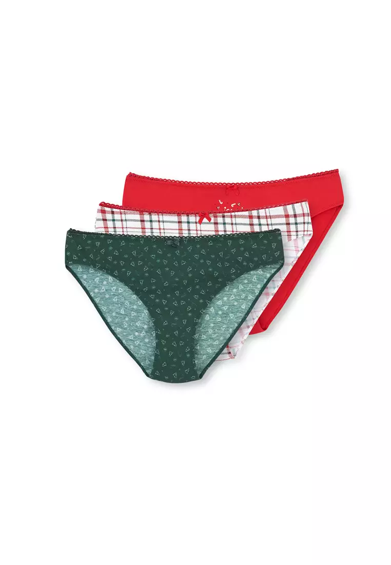 線上選購DAGİ 3 Pack Red Christmas Briefs, Chequered, Slim Fit