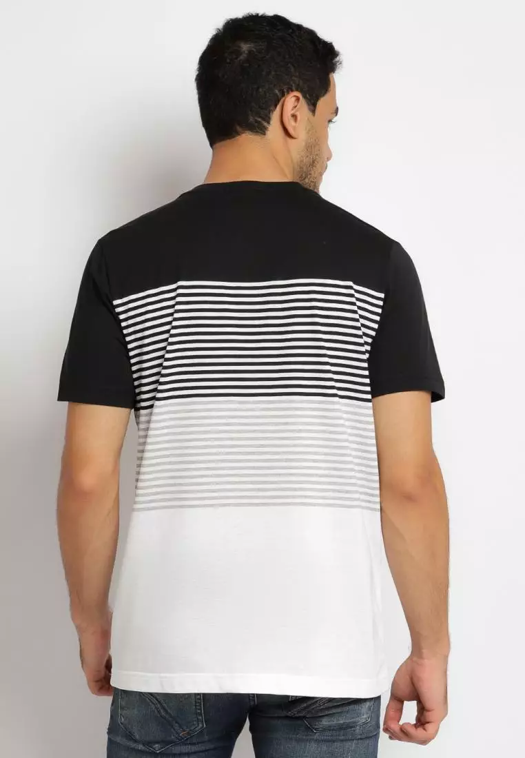 MATSUDA T Shirt Pria Kaos Stripe Kazo