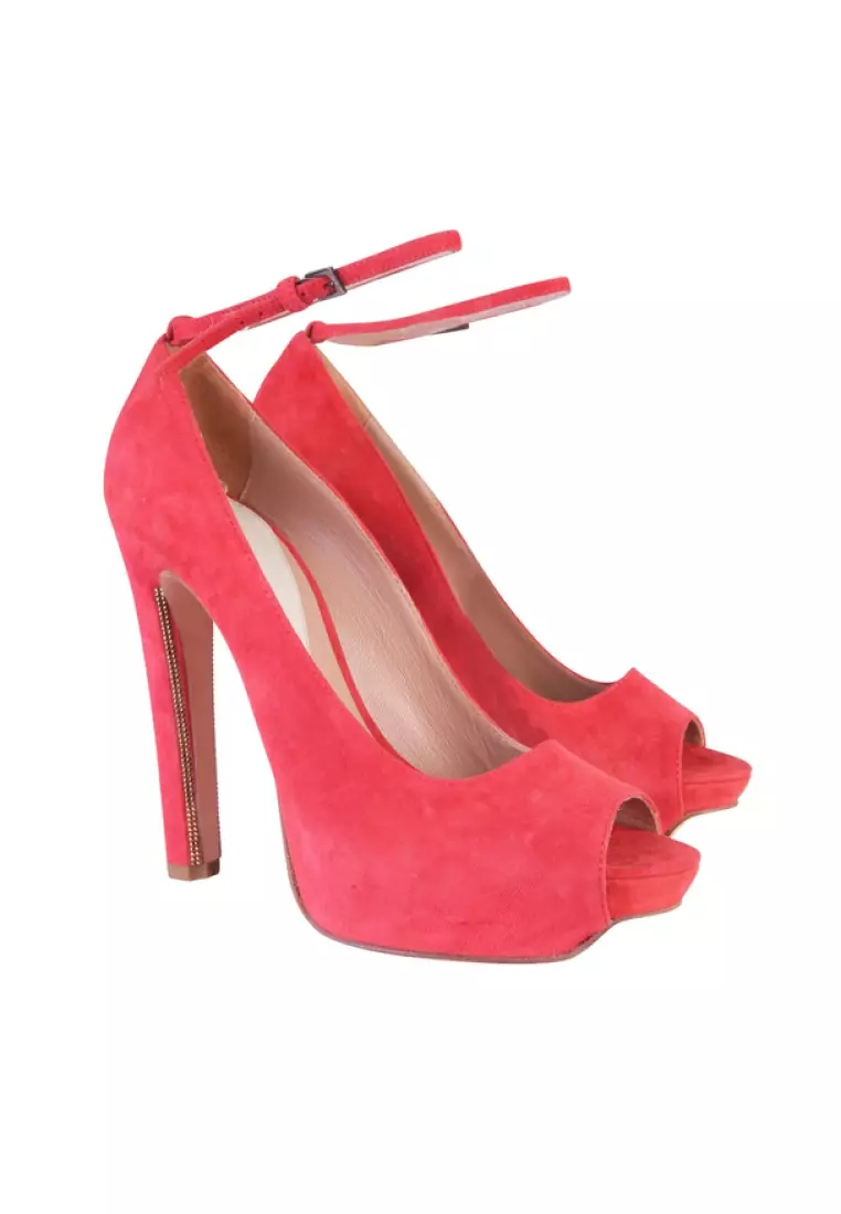 Red suede clearance stilettos