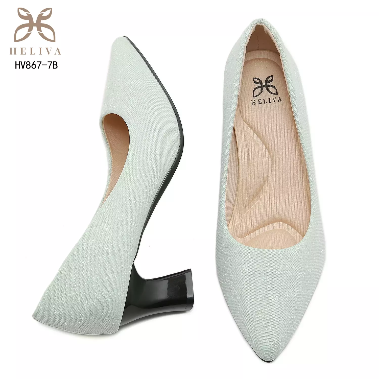 Heliva Lumina Subtle Sparkle Matte Heels 5.5cm HV867-7B