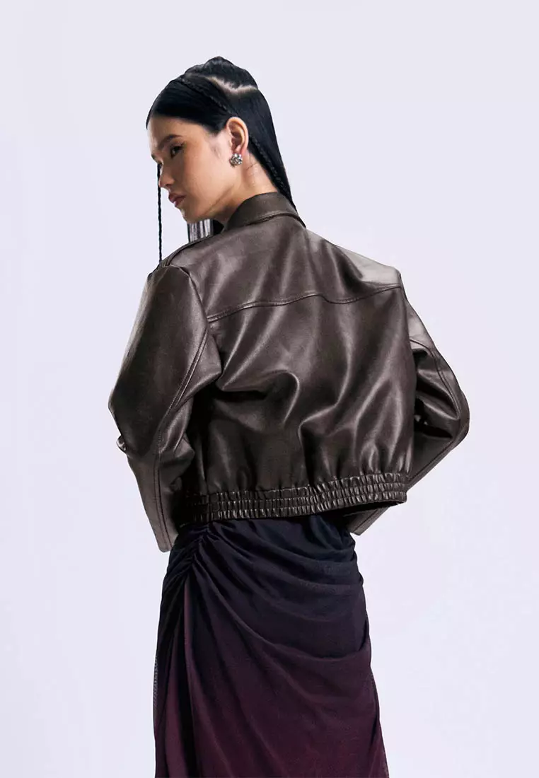 Cropped Leather Jacket