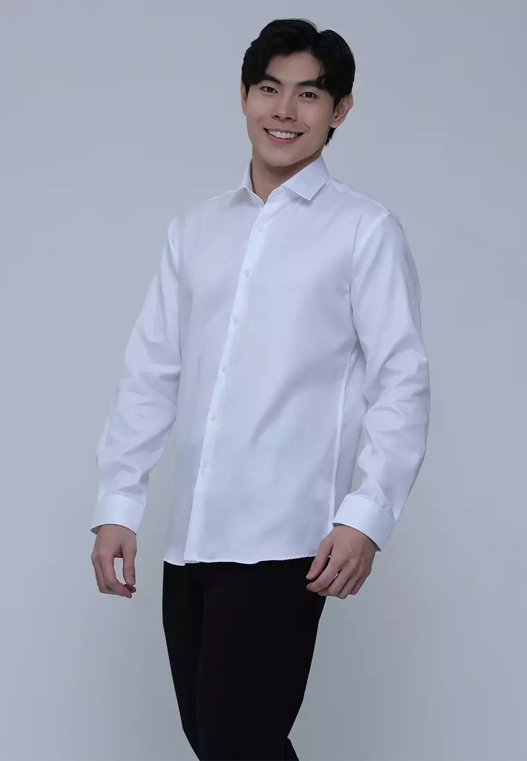 Slim Fit Two Ply Cotton Dress Shirt