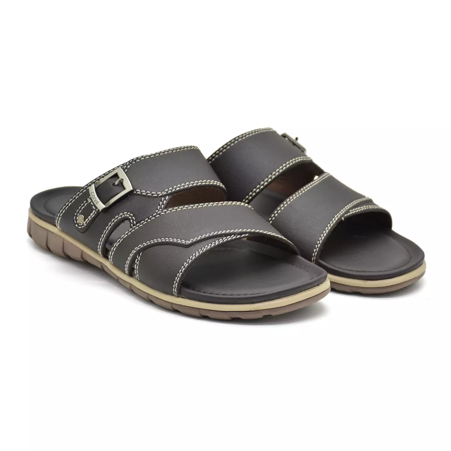 Carvil Sandal Pria Cardiff-03 M Dark Brown