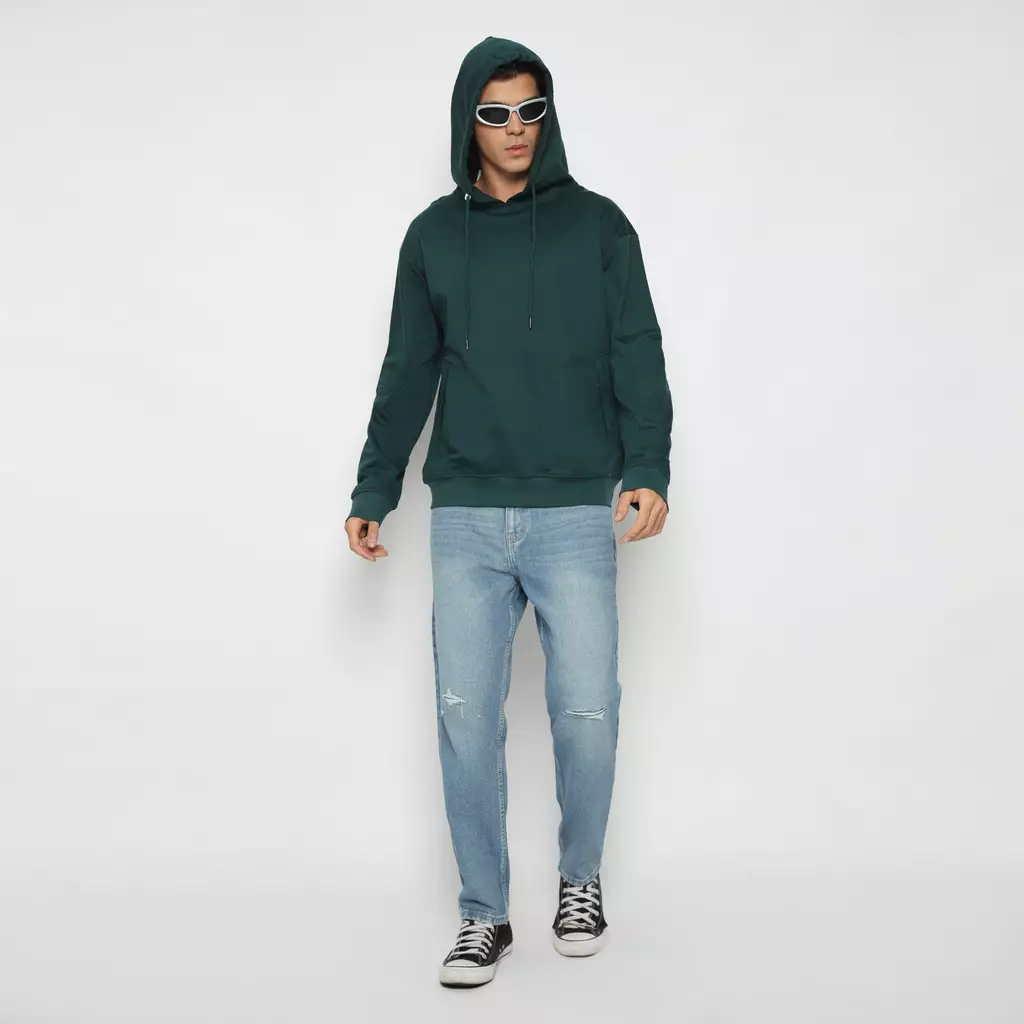 LARUSSO - Bruno Oversized Basic Hoodie - Penderosa Pine
