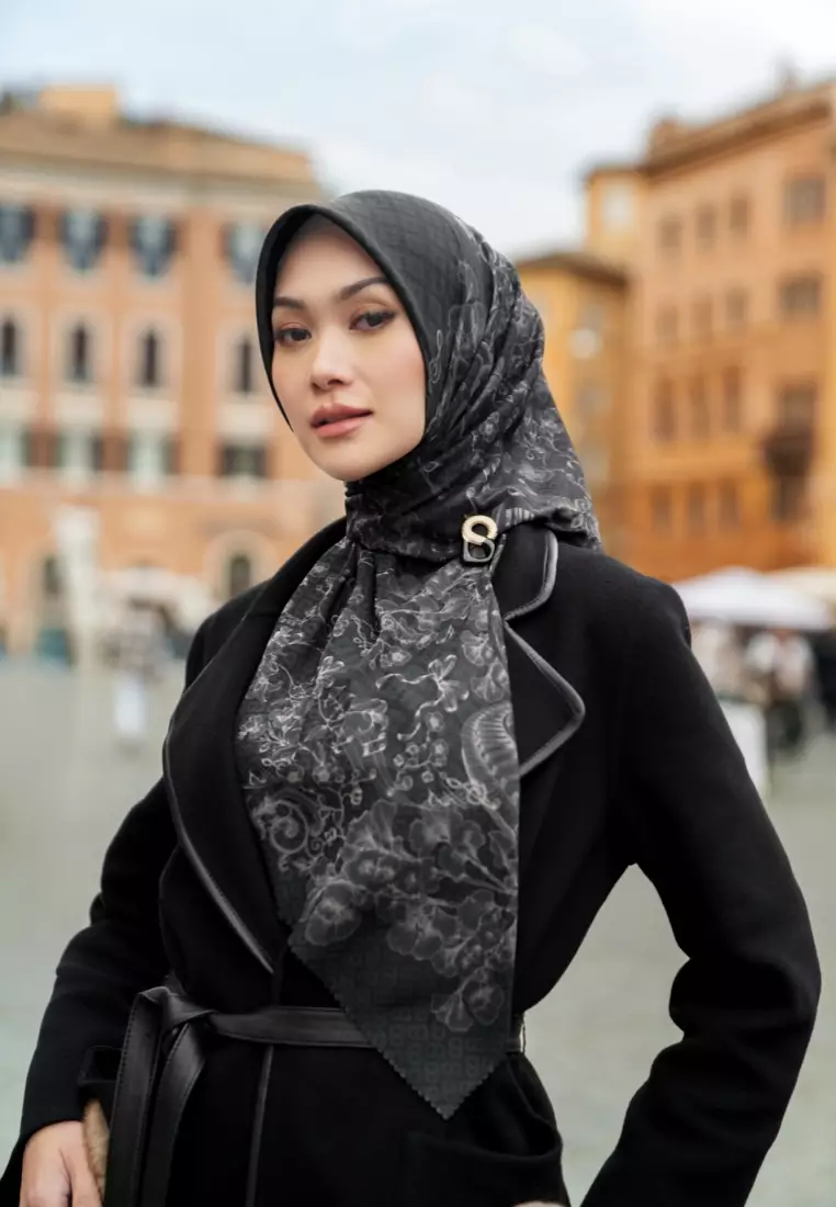 Buy Buttonscarves Nada Voile Square Movie Night Online