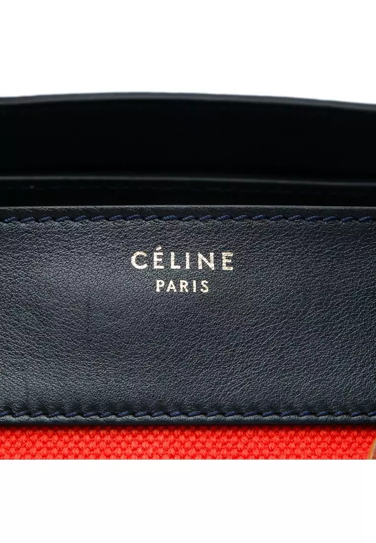 Pre-Loved Celine Mini Multicolor Canvas And Leather Luggage Tote