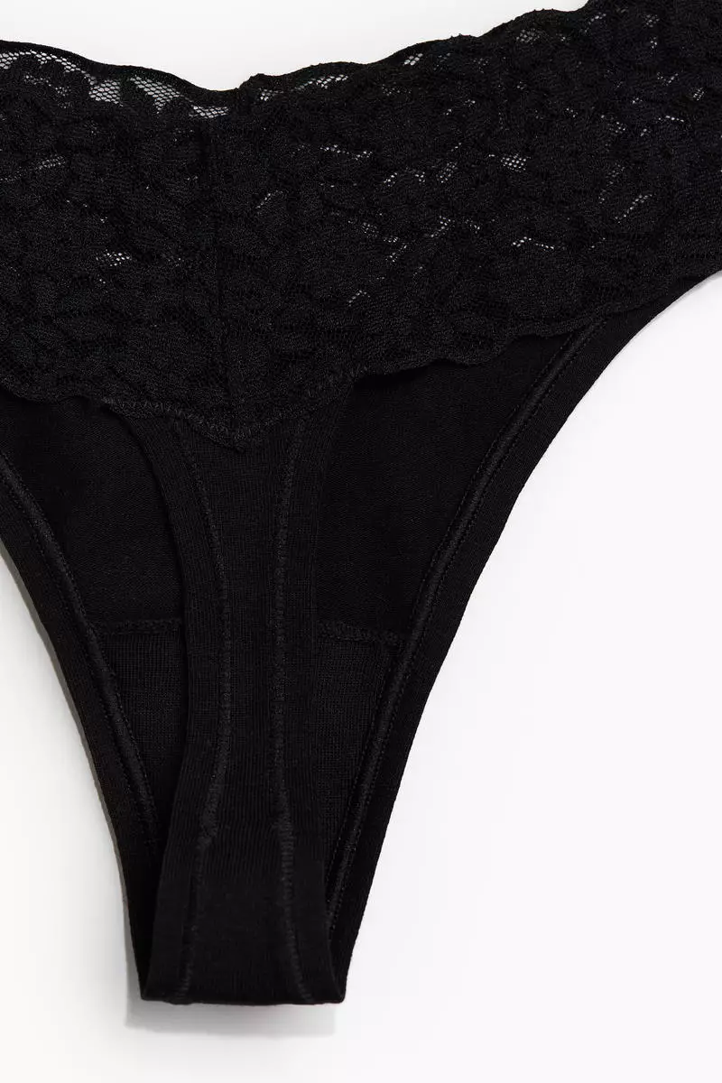 10-pack lace thong briefs