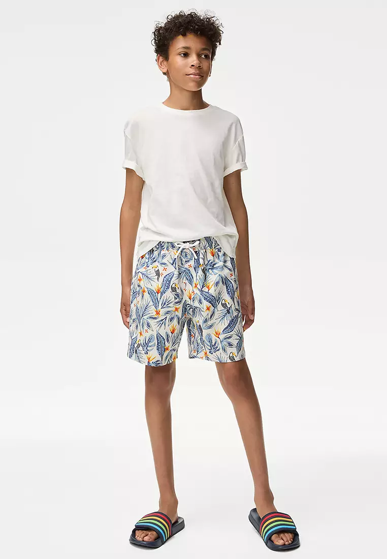 Tropical Print Swim Shorts