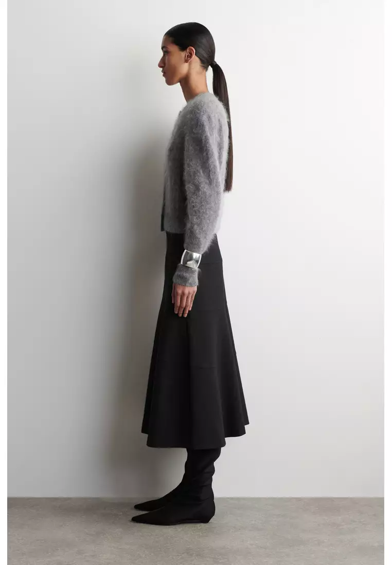 BRUSHED MERINO WOOL CARDIGAN