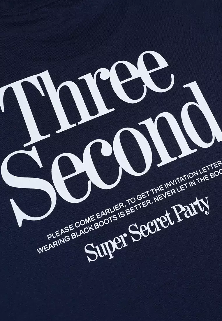 3Second Men's T-Shirt Short Sleeve Regular Fit Cotton Brad OL-C291224