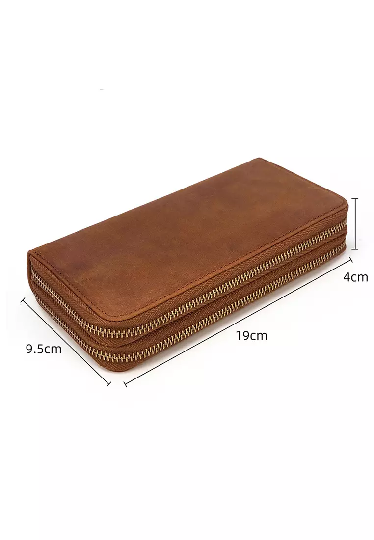Double zipper sale clutch wallet