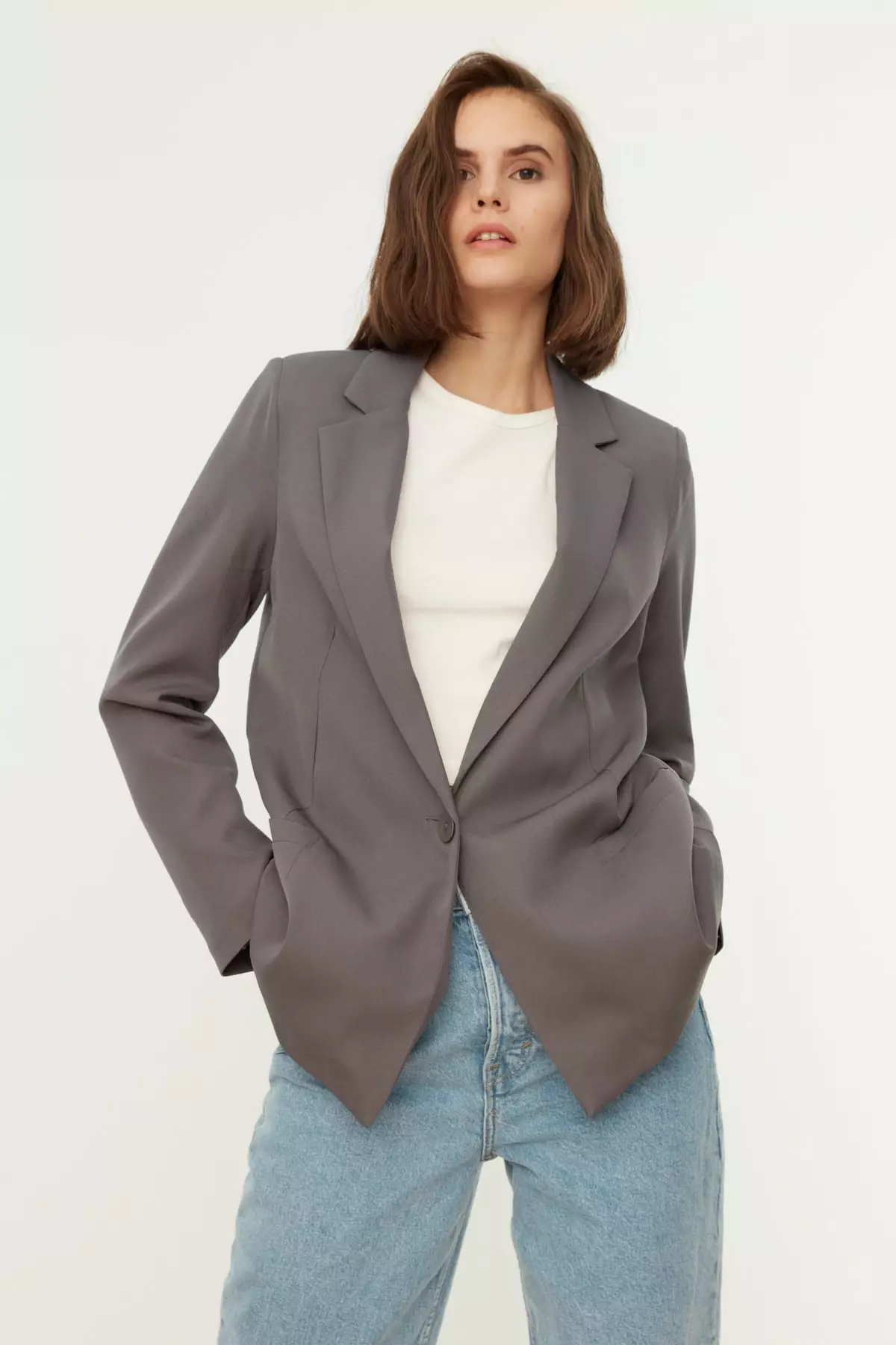 Lined Detailed Blazer Jacket