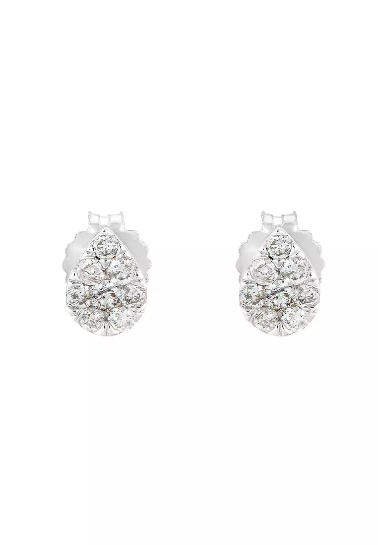 Gold and diamond hot sale earrings online