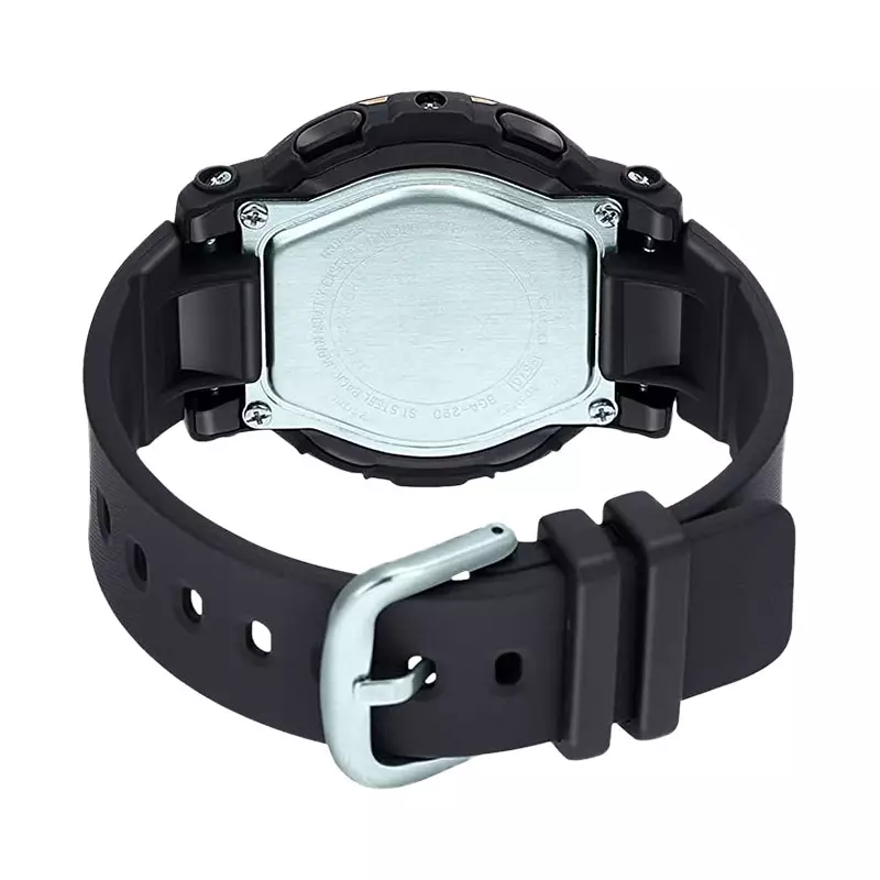 Jam Tangan Wanita Casio Baby-G Standard BGA-290-1ADR Ladies Black Digital Analog Dial Black Resin Band