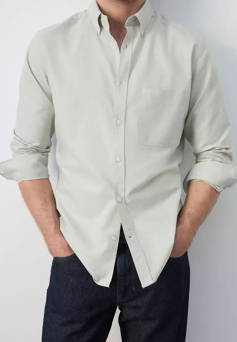 100% Cotton Regular Fit Lightweight Oxford Shirt