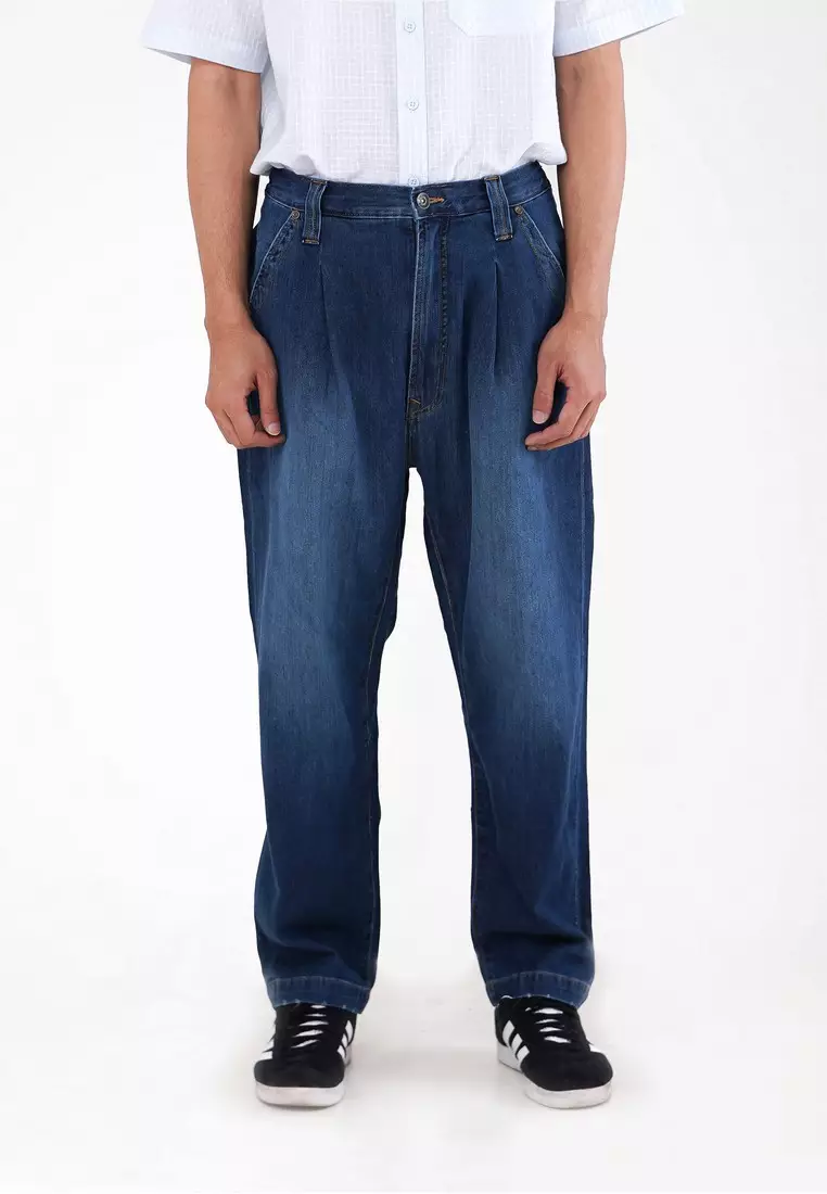 Men's Jeans Loose Fit Blue Wash Bennet C100823