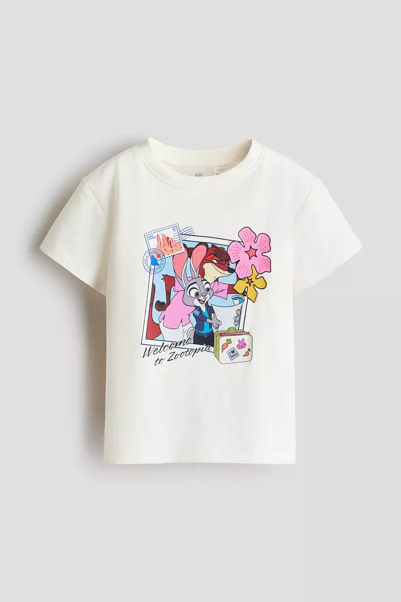Printed cotton T-shirt