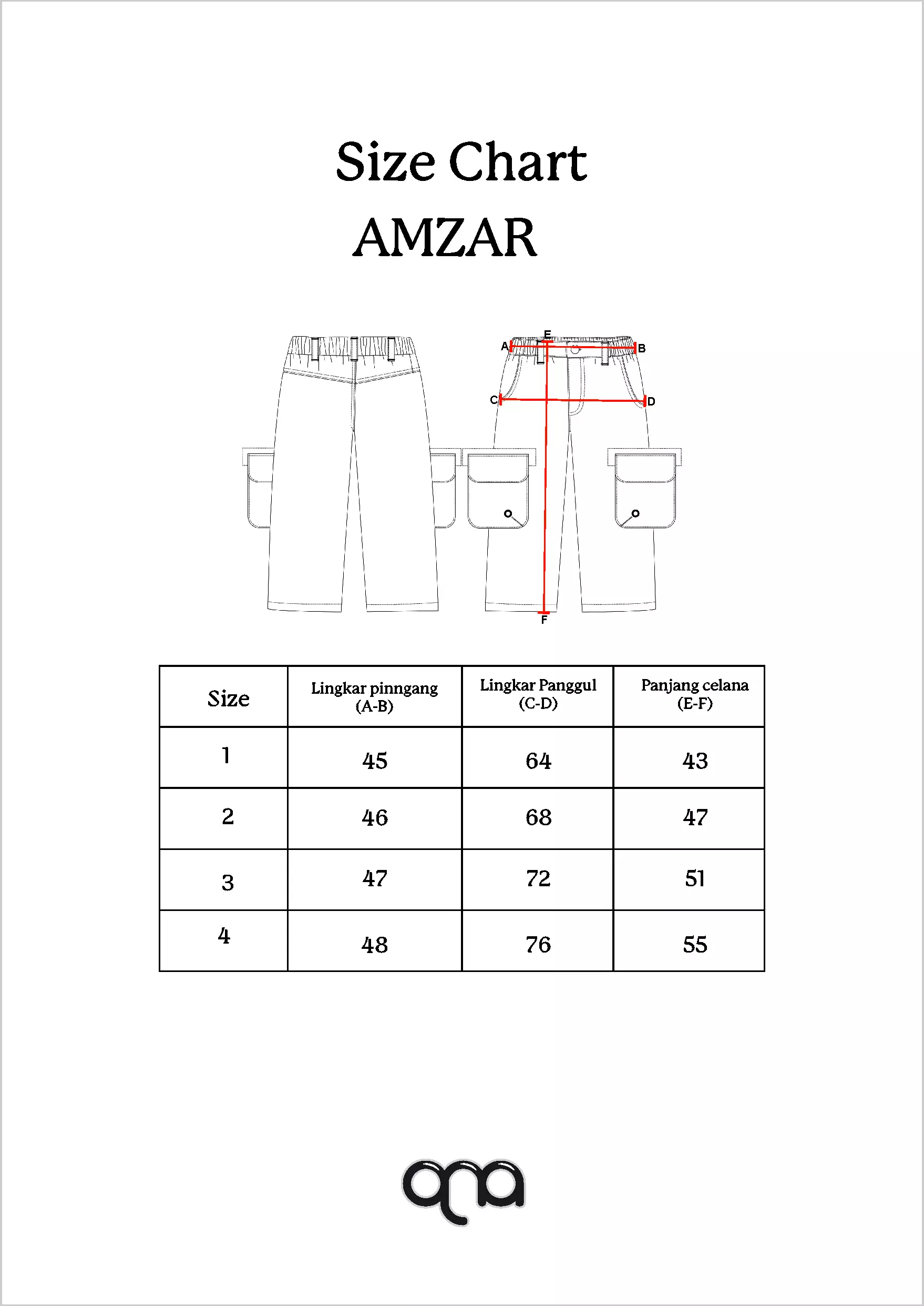 Qna Boy Amzar Celana Panjang Katun Cargo Anak Cream Tua