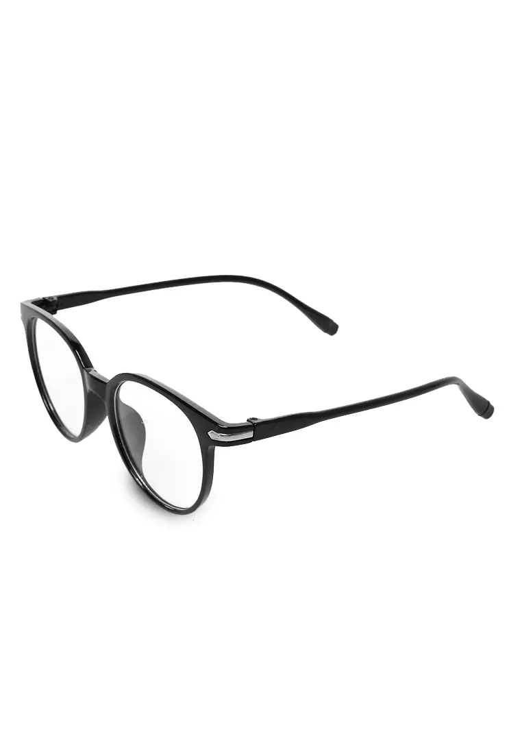 Kacamata Wanita Motif Polos Transparan Premium Quality - Black