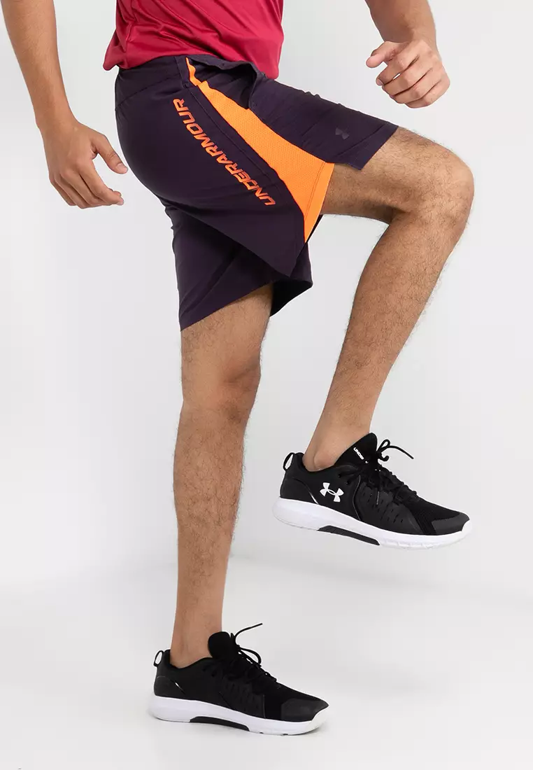 nike woven logo shorts orange