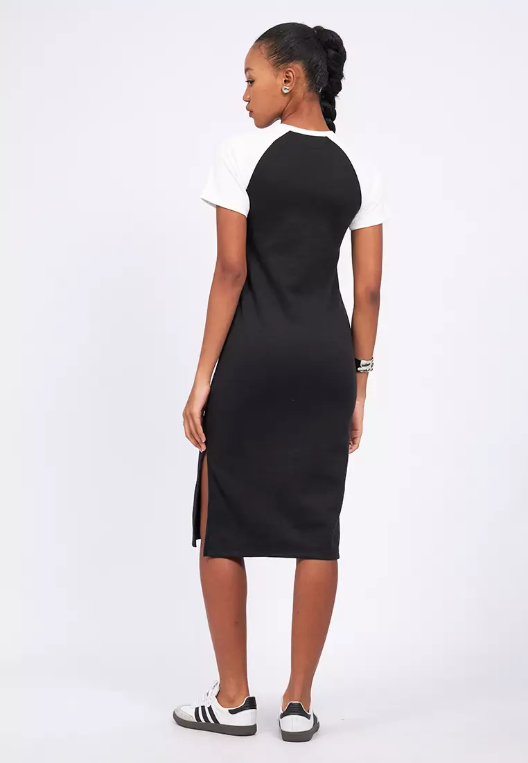 Raglan Short Sleeve Midi Dress
