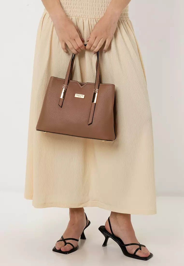 Pebbled Multi-Compartment Tote