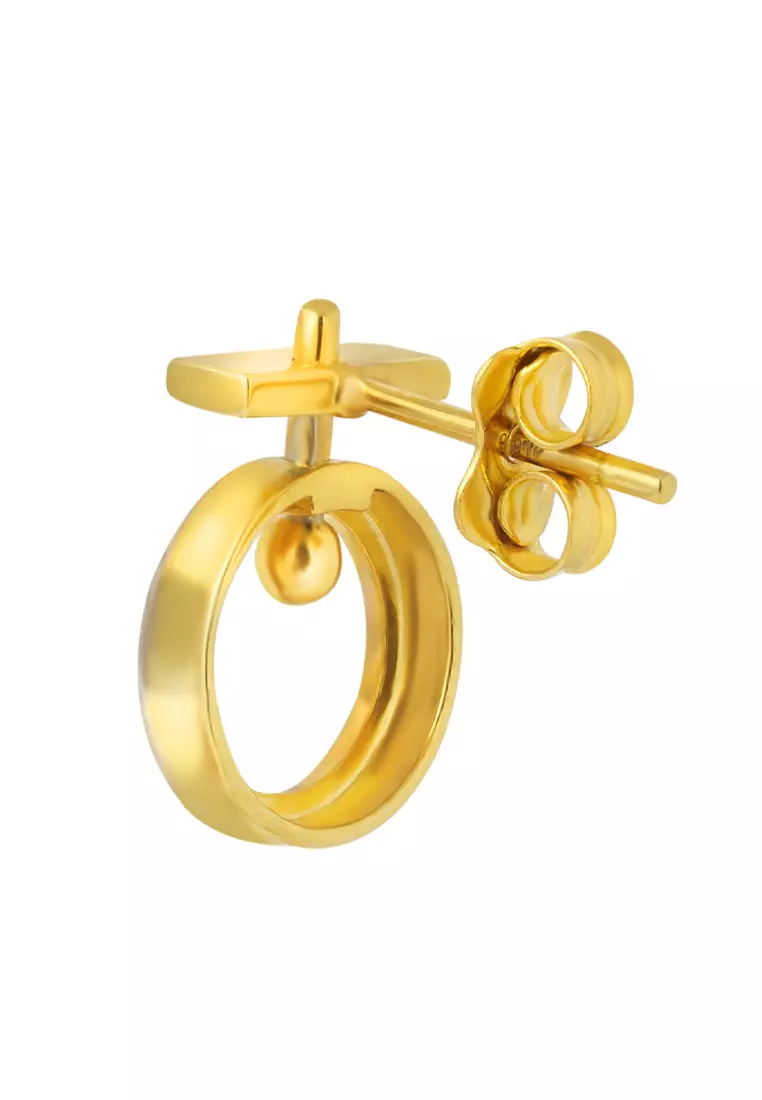 TOMEI Earrings Of Auspicious, Yellow Gold 916