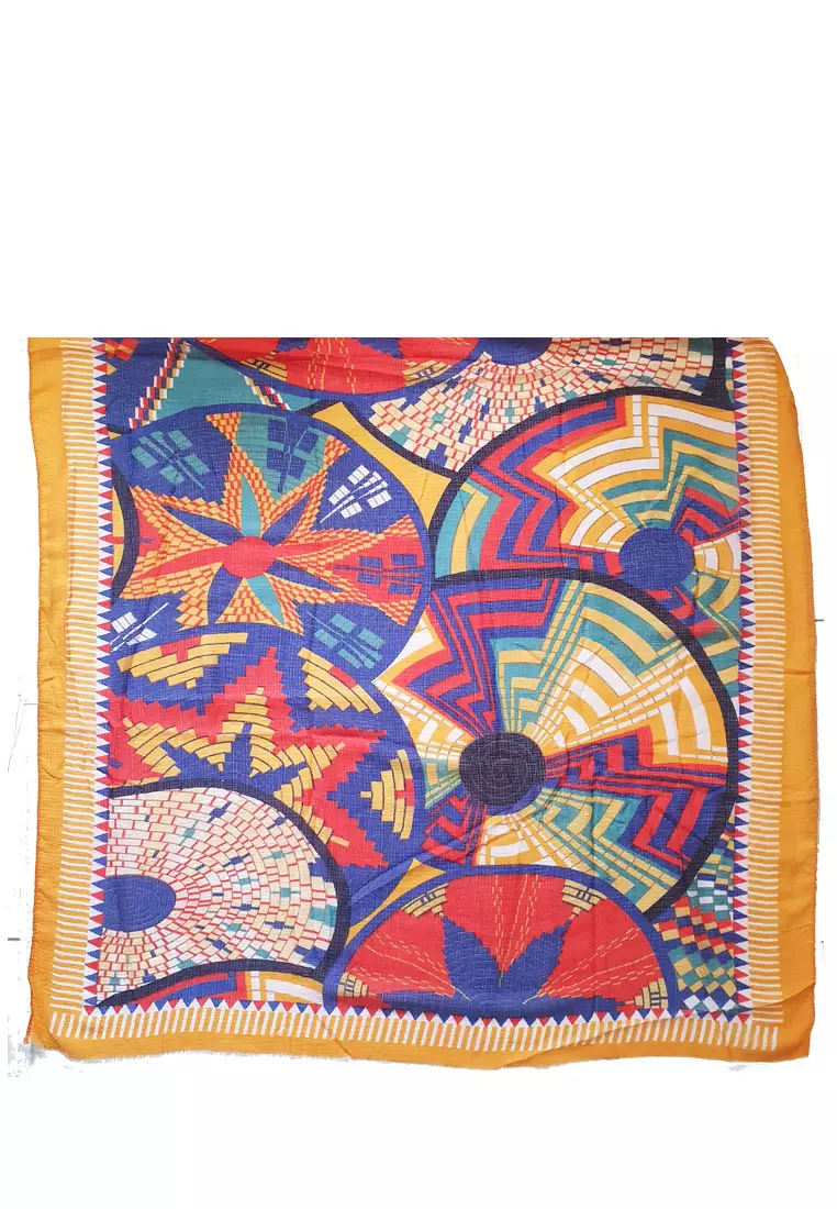 Labyrinth Hijab Pashmina Yellow