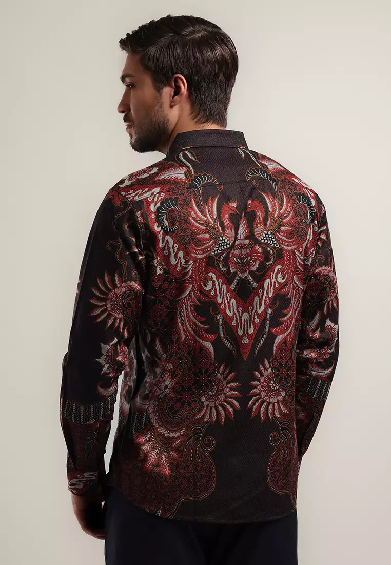 MOC Kemeja Batik Lengan Panjang Pria APHI-BLACK