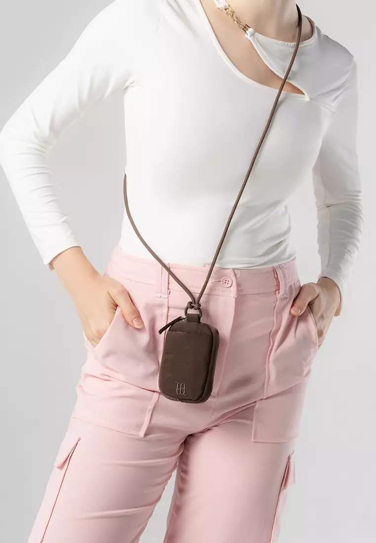 Poofah Lanyard Pouch - Dark Oak