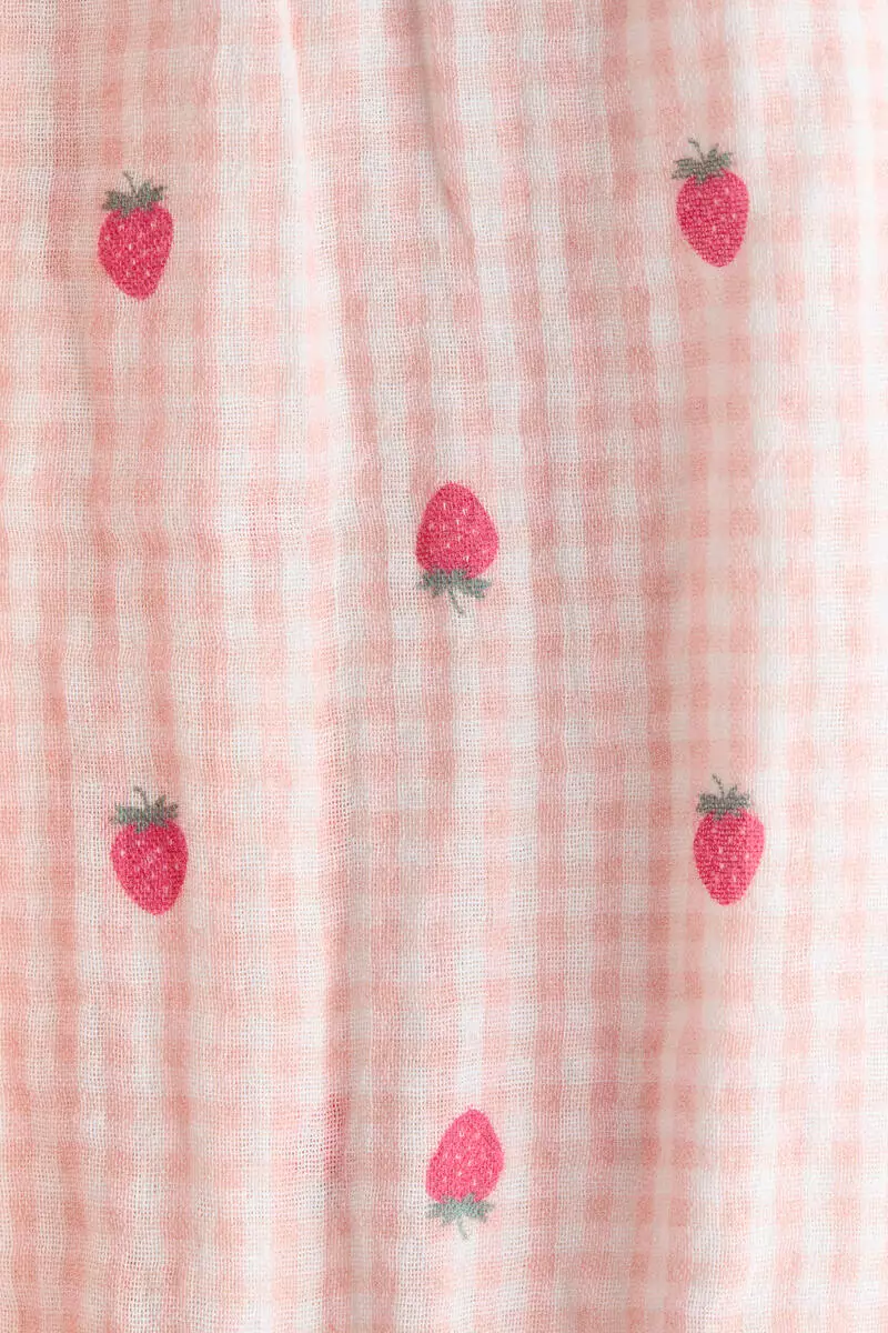 Frilled muslin romper suit