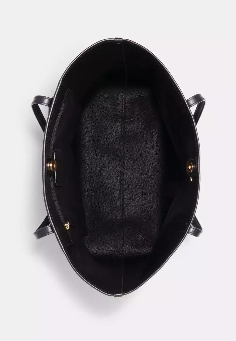 Coach City Tote In Signature Canvas Brown Black