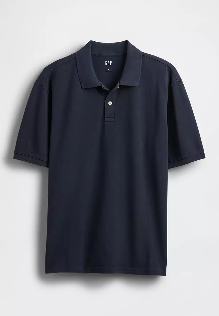 Relaxed Pique Polo Shirt