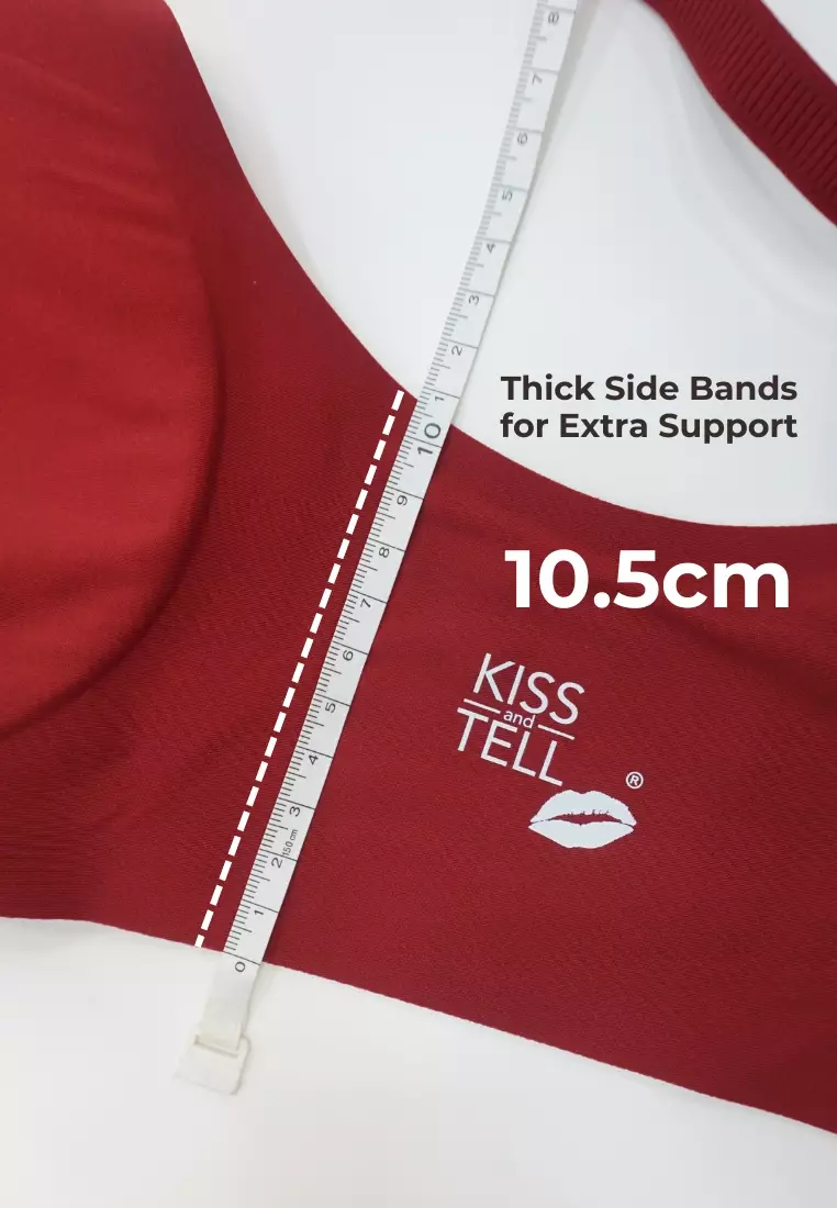 Premium Taylor Seamless Wireless Padded Support Bra in Wine