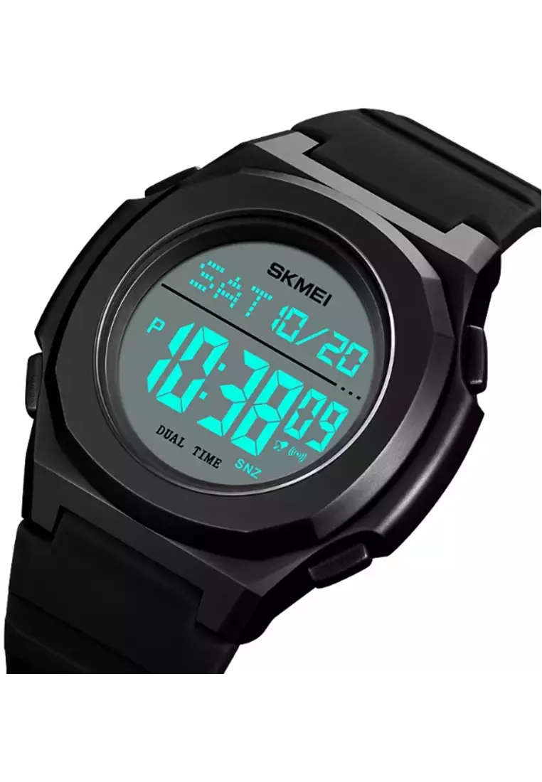 Jam Tangan Digital Pria Waterproof Many Function Strap Tali Material PU Silicone IR35 ORIGINAL
