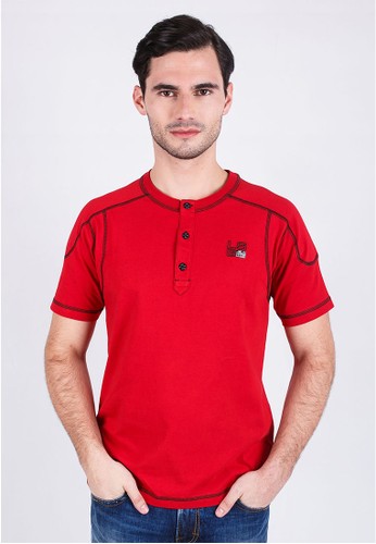 LGS - Slim Fit - Henley - Red.