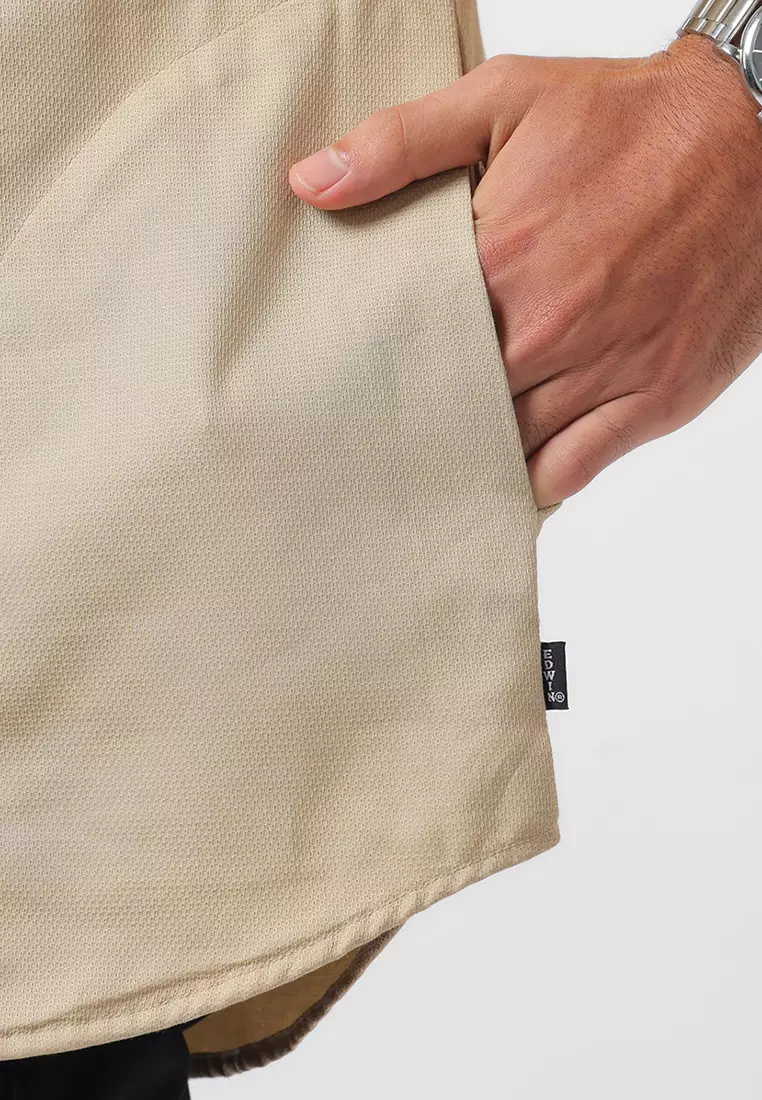 Kemeja Koko Pria Lengan Pendek Baju Muslim Pria AZRIL BEIGE