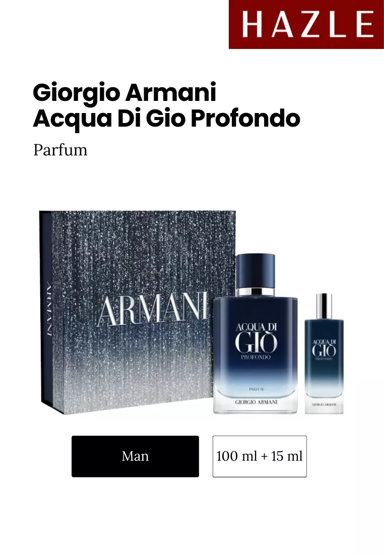 Acqua Di Gio Profondo Man Parfum Gift Set 100 ml + 15 ml