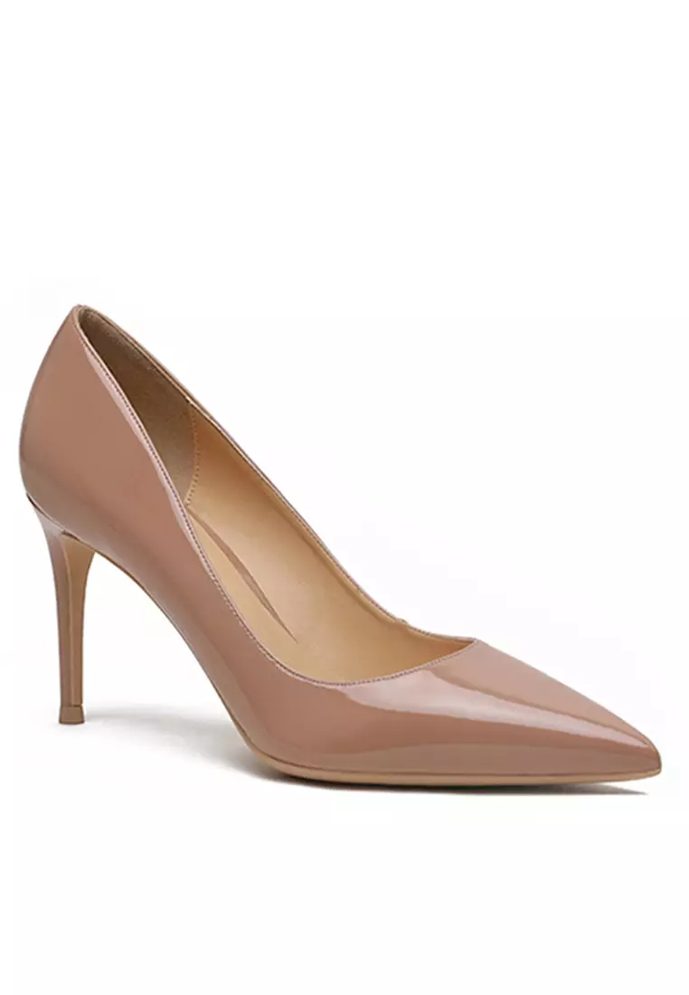 8CM Patent Pointed High Heel Shoes HZL180