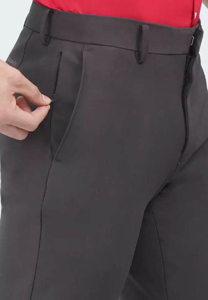 Johnwin - Celana Formal Ankle Pants - Slim Fit - Polyester - Alpha Pants Coklat - F.1031.012.116.C
