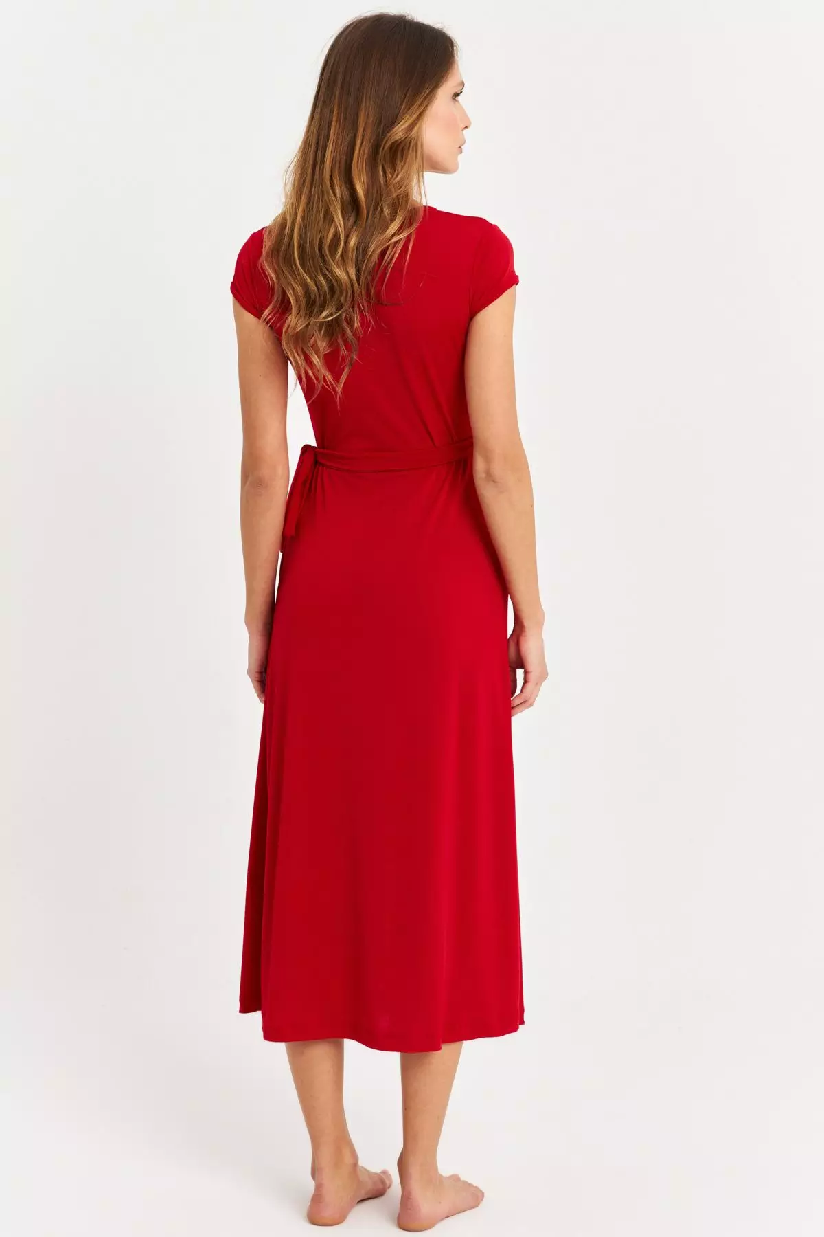 Side Tie Midi Dress