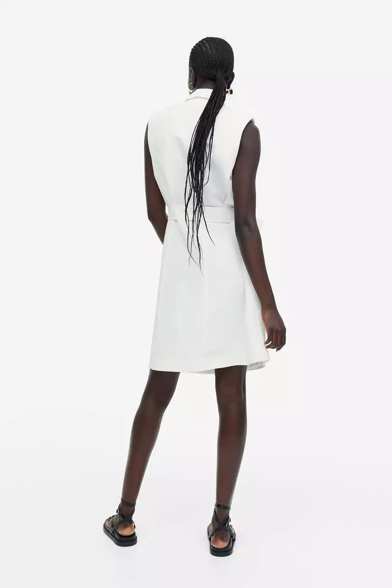 Buy H&M Linenblend tiebelt dress Online ZALORA Malaysia