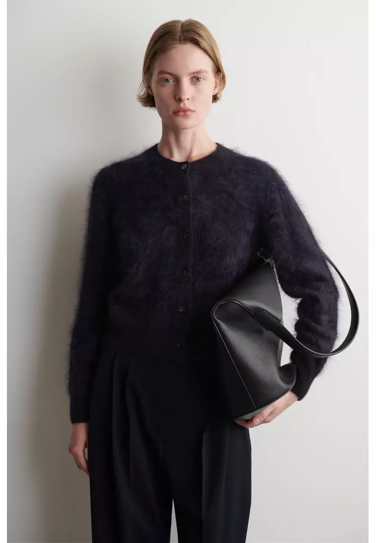 BRUSHED MERINO WOOL CARDIGAN