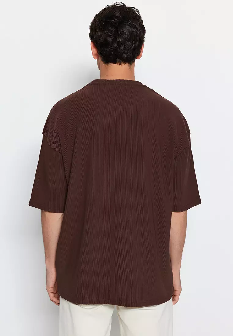 Crew Neck Textured T-Shirt
