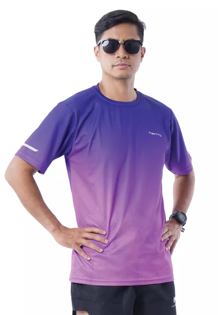 Tiento Baju Olahraga Lari Jersey Running Pria Anti UV Xceleration