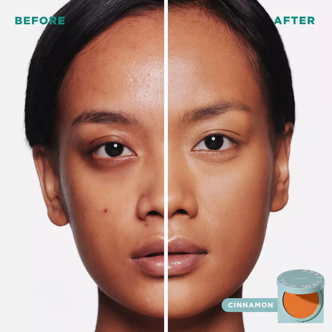 NEW Oil Control Luxcrime Blur & Cover Two Way Cake - Cinnamon