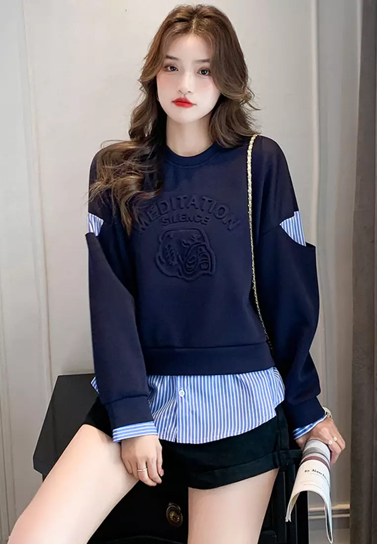 Buy Halo Fake Two Pieces Hoodie 2023 Online | ZALORA Philippines