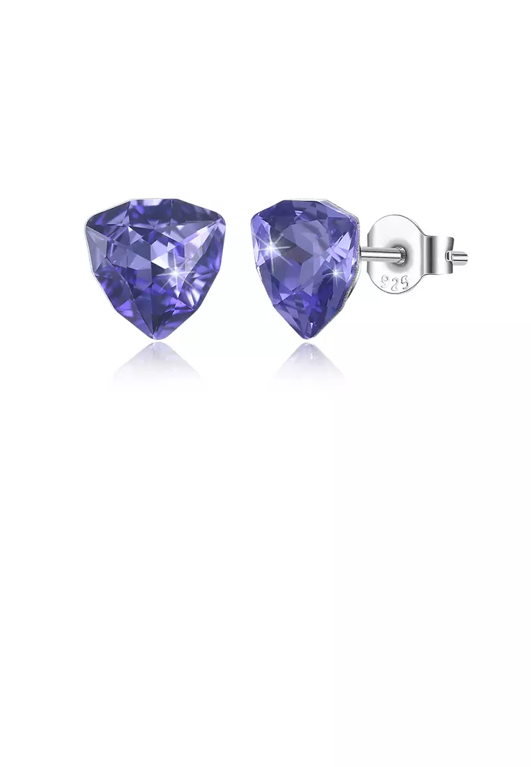Purple diamond stud earrings store
