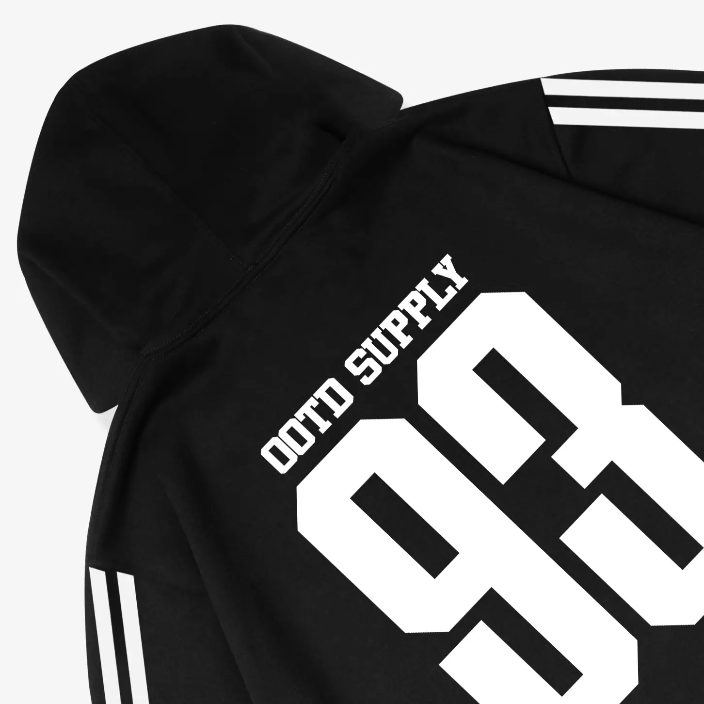 OOTDSUPPLY - Pullover Hoodie Short Sleeves Mirage 93 Black | Hoodie Pria & Wanita HDLP004