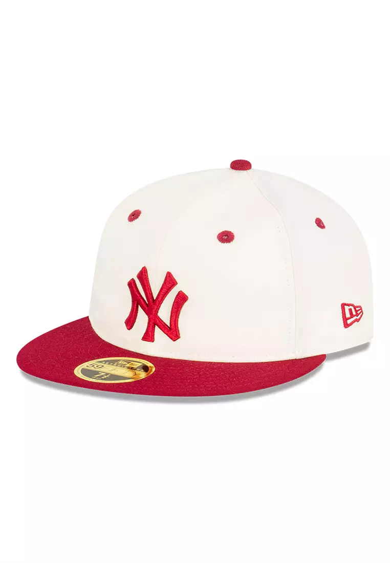 New York Yankees MLB Baseball New Era 59FIFTY White Size 7 1/2 Fitted Cap Hat!